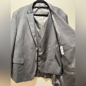 Creative Bespoke Design Men’s Suit Jacket and Vest- Gray Classic Fit Size 48R